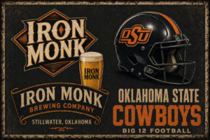Iron Monk Brewing Oklahoma State Cowboys Football Wall Art