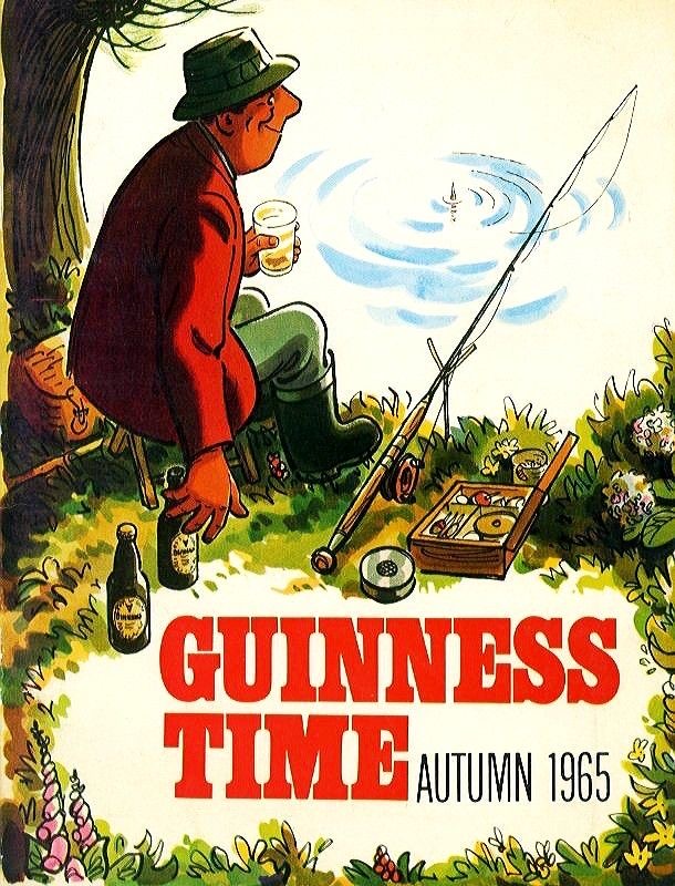 Guinness Time Autumn 1965 Fishing Scene Poster
