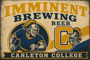 Carleton College Knight Brewing Beer Vintage-Style Wall Art