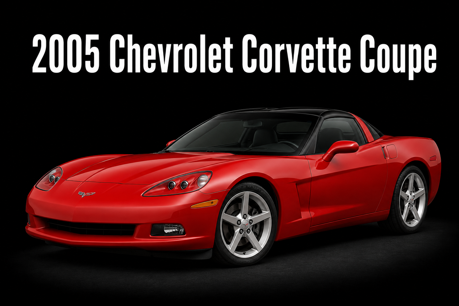 2005 Chevrolet Corvette Coupe Red Sports Car Wall Art