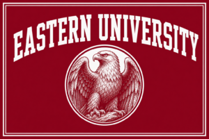 Eastern University Eagle Red and White Wall Art