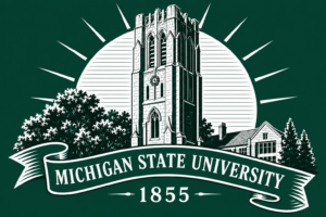 Michigan State University 1855 Gothic Tower Wall Art