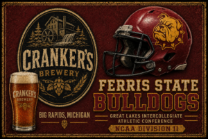 Cranker's Brewery Ferris State Bulldogs Vintage Wall Art