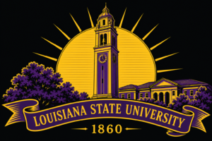 Louisiana State University 1860 Campus Tower Graphic