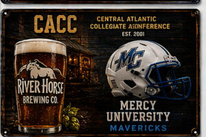 Central Atlantic Collegiate Conference Mavericks Metal Wall Sign