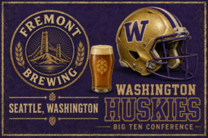 Fremont Brewing Washington Huskies Vintage-Style Wall Art