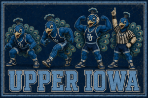 Upper Iowa Peacock Mascot Sports Wall Art