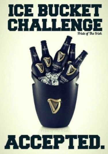 Ice Bucket Challenge Guinness-Style Poster Design