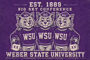 Weber State Wildcats Big Sky Conference Vintage-Style Wall Art