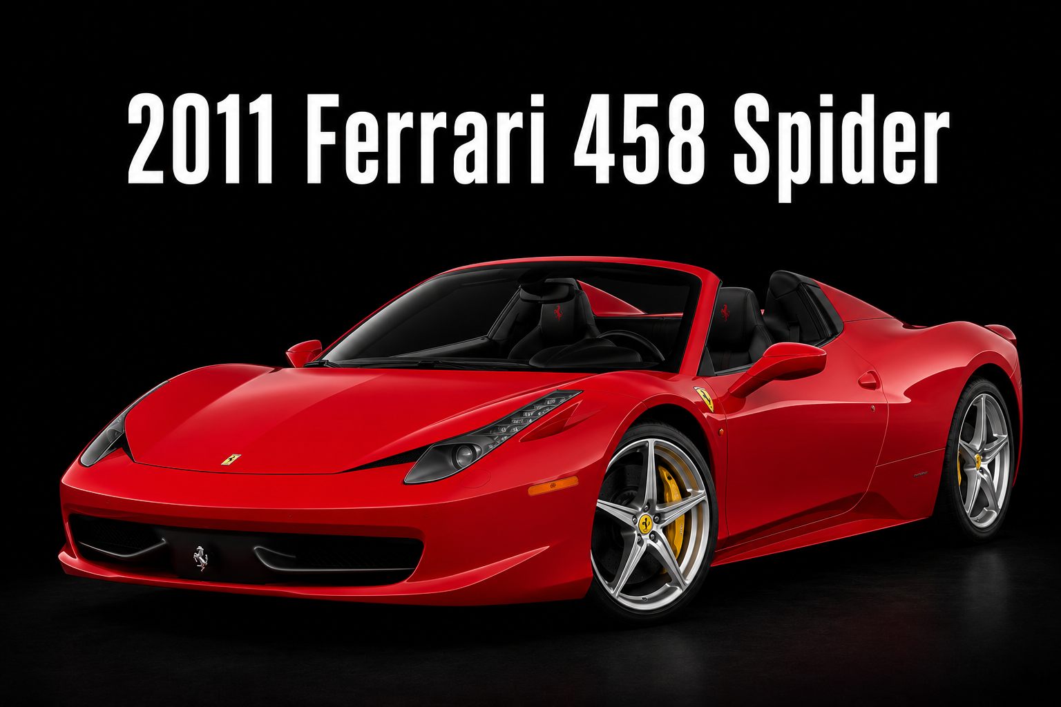 2011 Ferrari 458 Spider Red Sports Car Wall Art