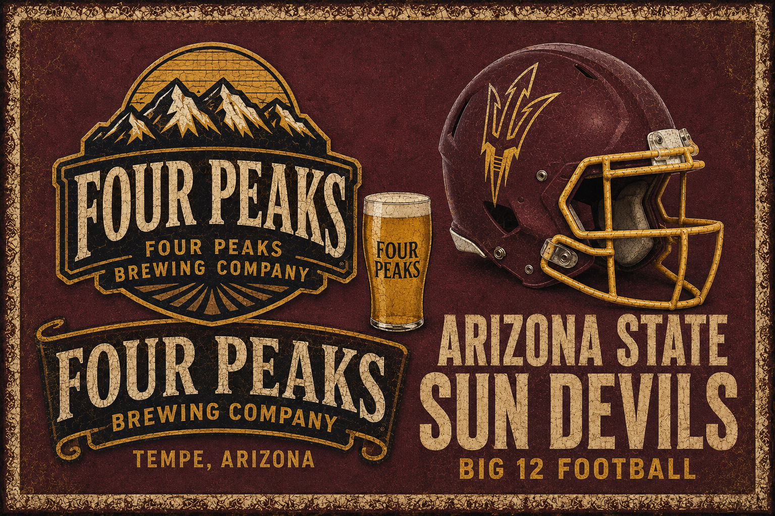 Four Peaks Brewing Arizona State Sun Devils Football Wall Art