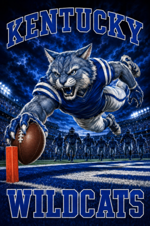 Kentucky Wildcats Football Wildcat Graphic Wall Art