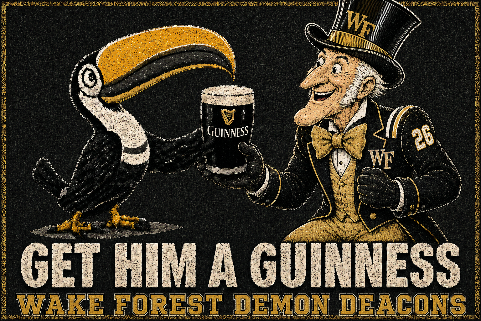 Get Him a Guinness Wake Forest Demon Deacons Wall Art