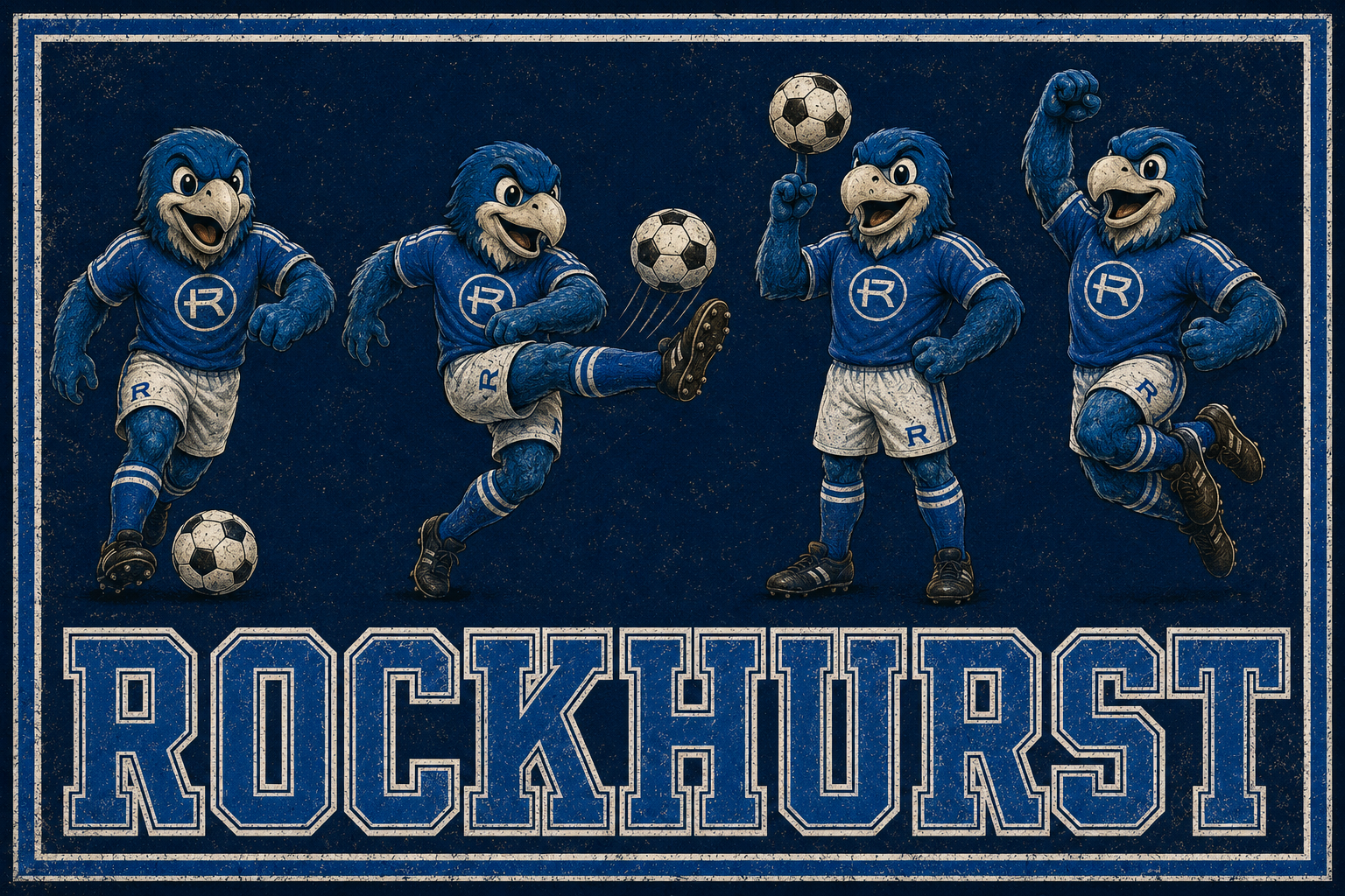 Rockhurst Soccer Mascot Vintage-Style Wall Art