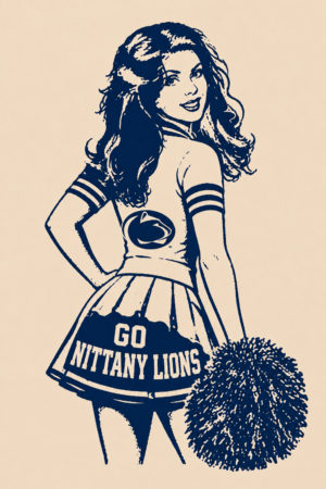 Nittany Lions Cheerleader Graphic Wall Art
