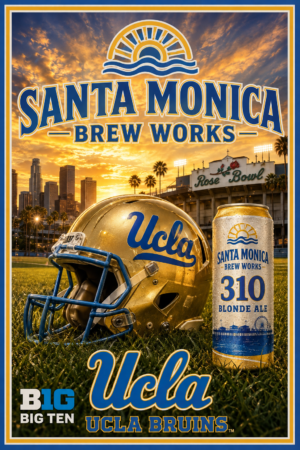 Santa Monica Brew Works UCLA Rose Bowl Sunset Poster