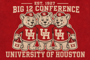 University of Houston Big 12 Three Cougars Graphic