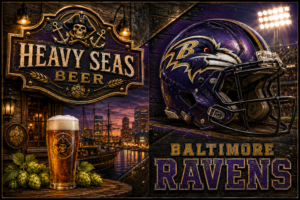 Heavy Seas Beer and Baltimore Ravens Nautical Wall Art