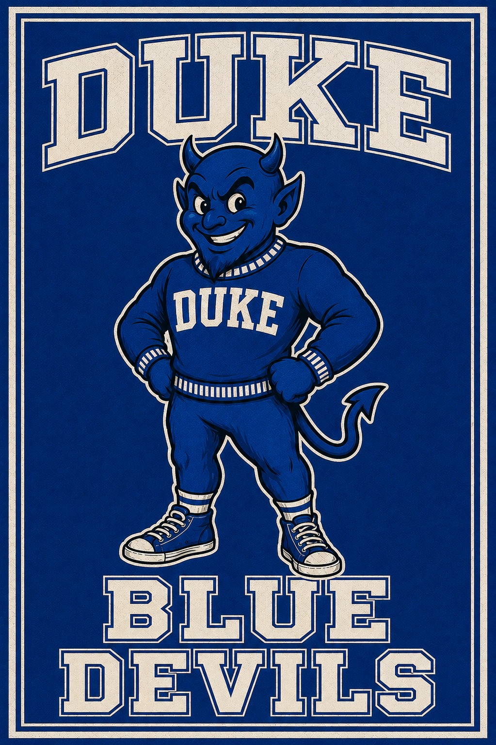 Duke Blue Devils Blue Devil Mascot Wall Art