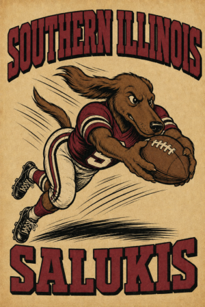 Southern Illinois Salukis Football Dog Wall Art