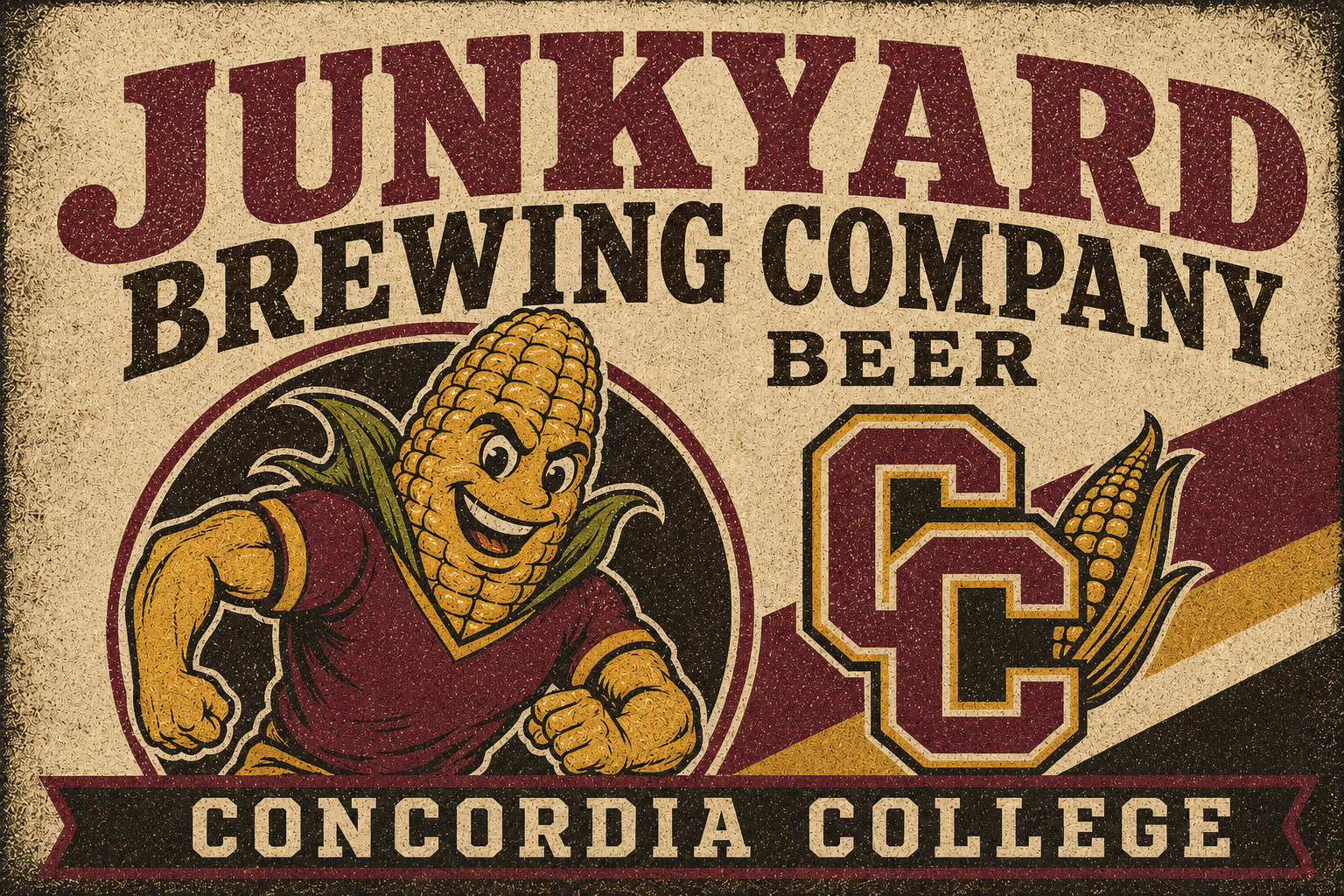 Junkyard Brewing Company Concordia College Corn Wall Art