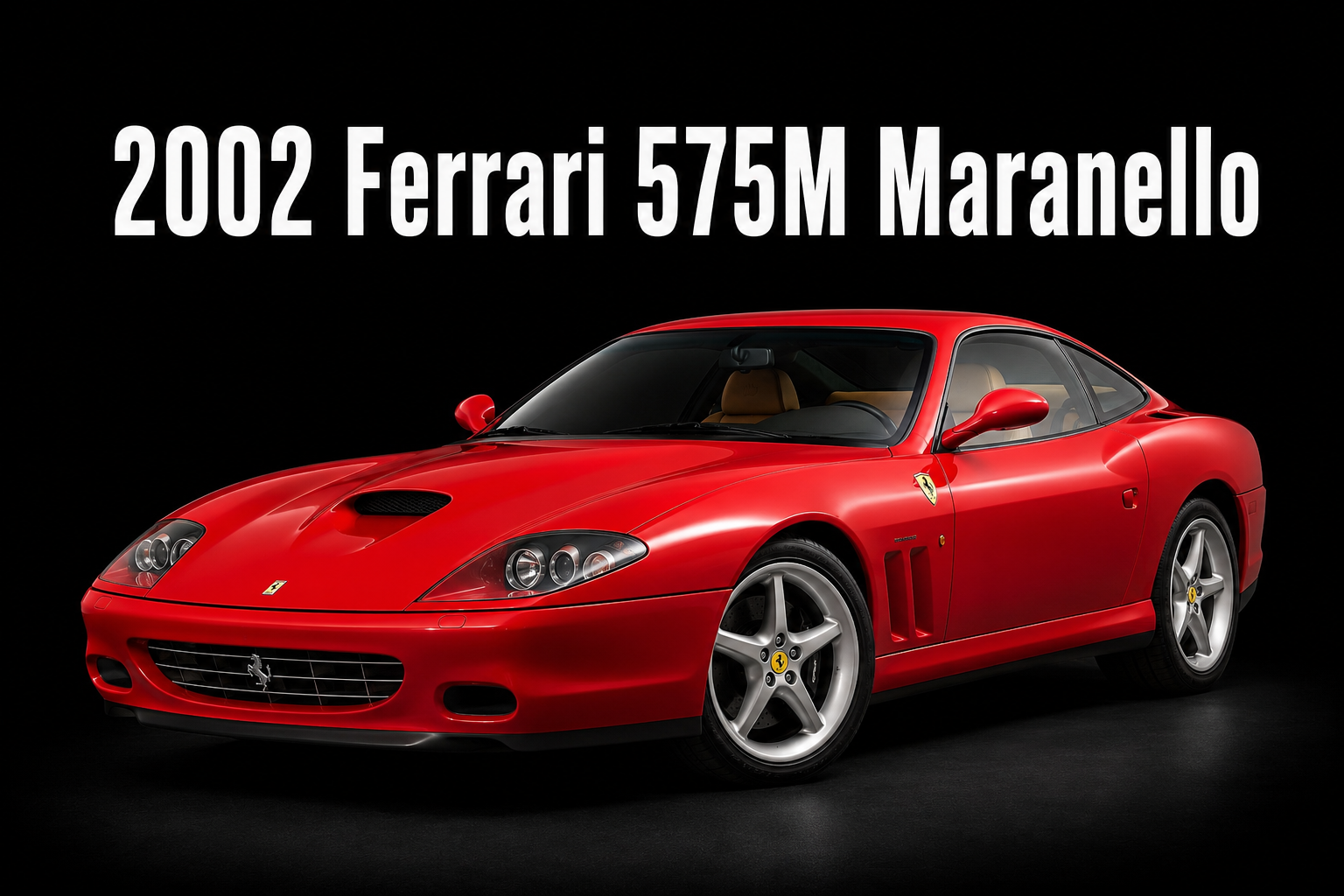 2002 Ferrari 575M Maranello Red Sports Car Wall Art