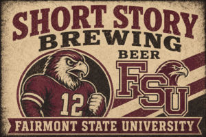 Fairmont State University Eagle Beer Brewing Vintage-Style Wall Art