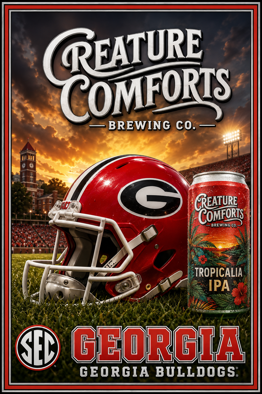 Creature Comforts Georgia Bulldogs Football Poster