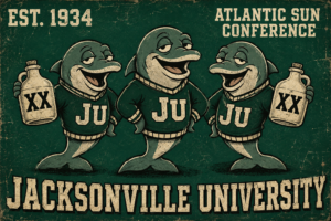 Jacksonville University Dolphins Vintage-Style Wall Art