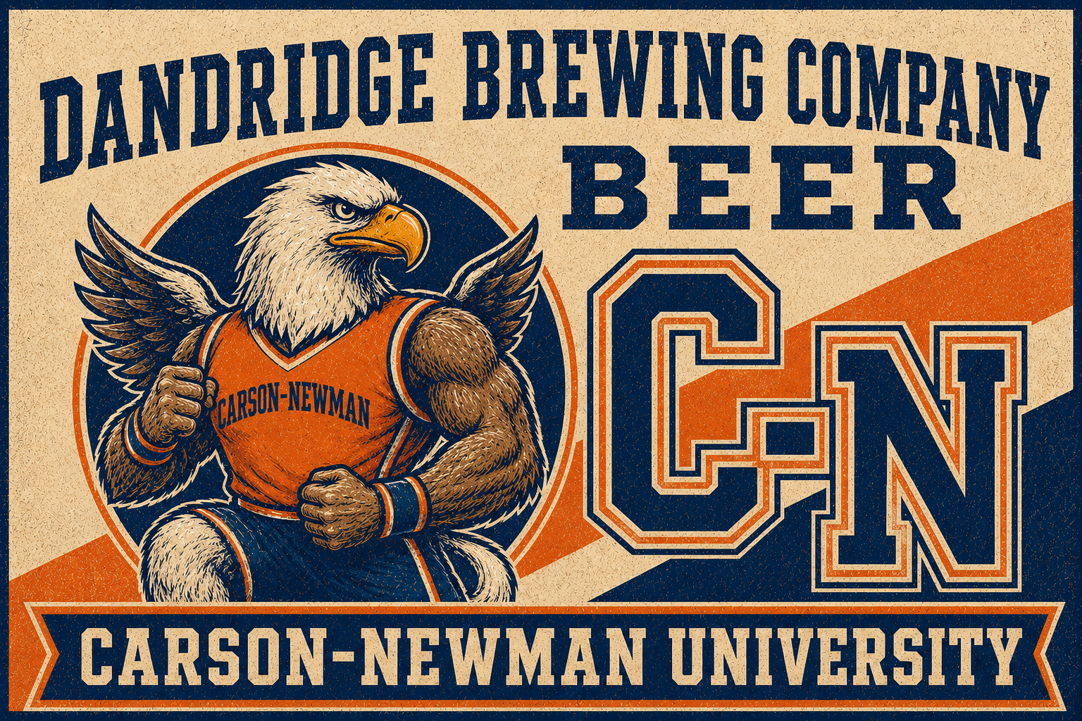 Carson-Newman University Eagle Beer Vintage-Style Wall Art