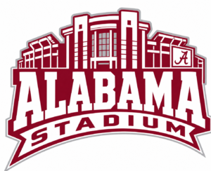 Alabama Stadium Red and White Graphic Wall Art