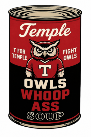 Temple Owls Wh00p Ass Soup Can Wall Art