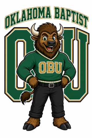 Oklahoma Baptist Bison OBU Mascot Graphic