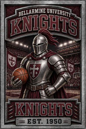 Bellarmine University Knights Armored Basketball Wall Art