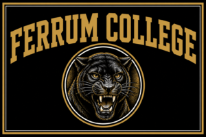 Ferrum College Panther Black and Gold Graphic Wall Art