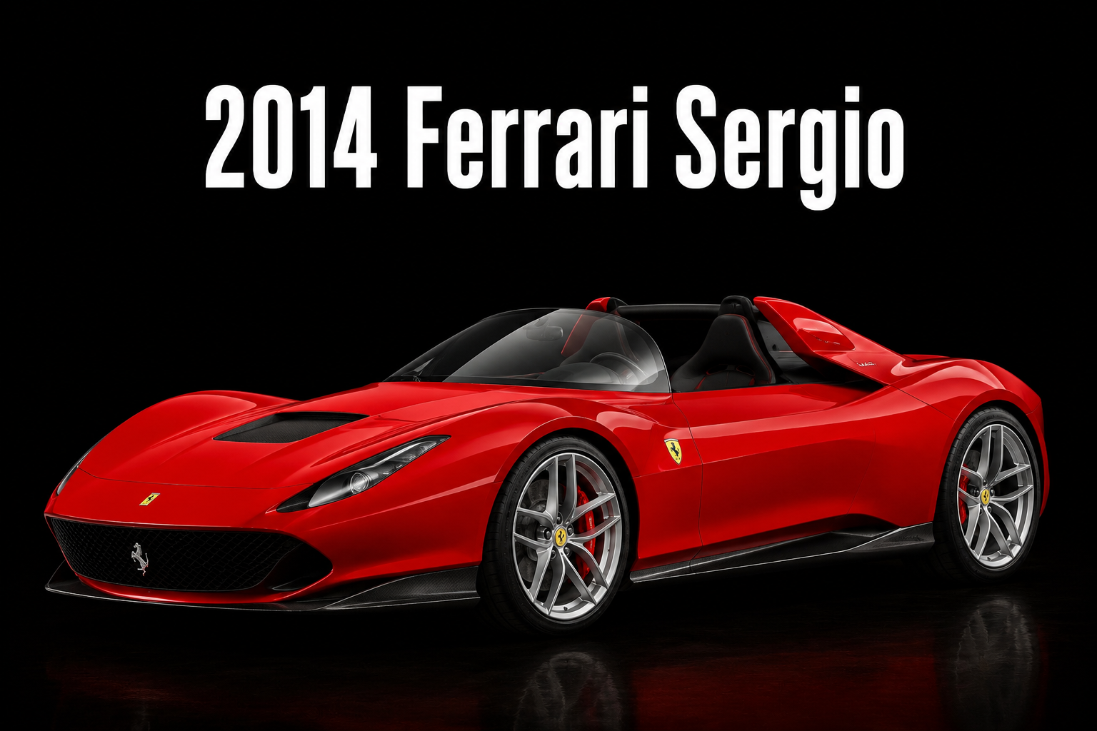 2014 Ferrari Sergio Red Sports Car Wall Art