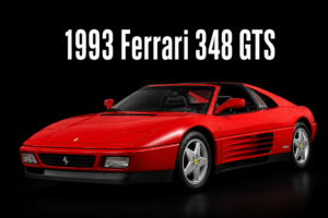 1993 Ferrari 348 GTS Red Sports Car Wall Art