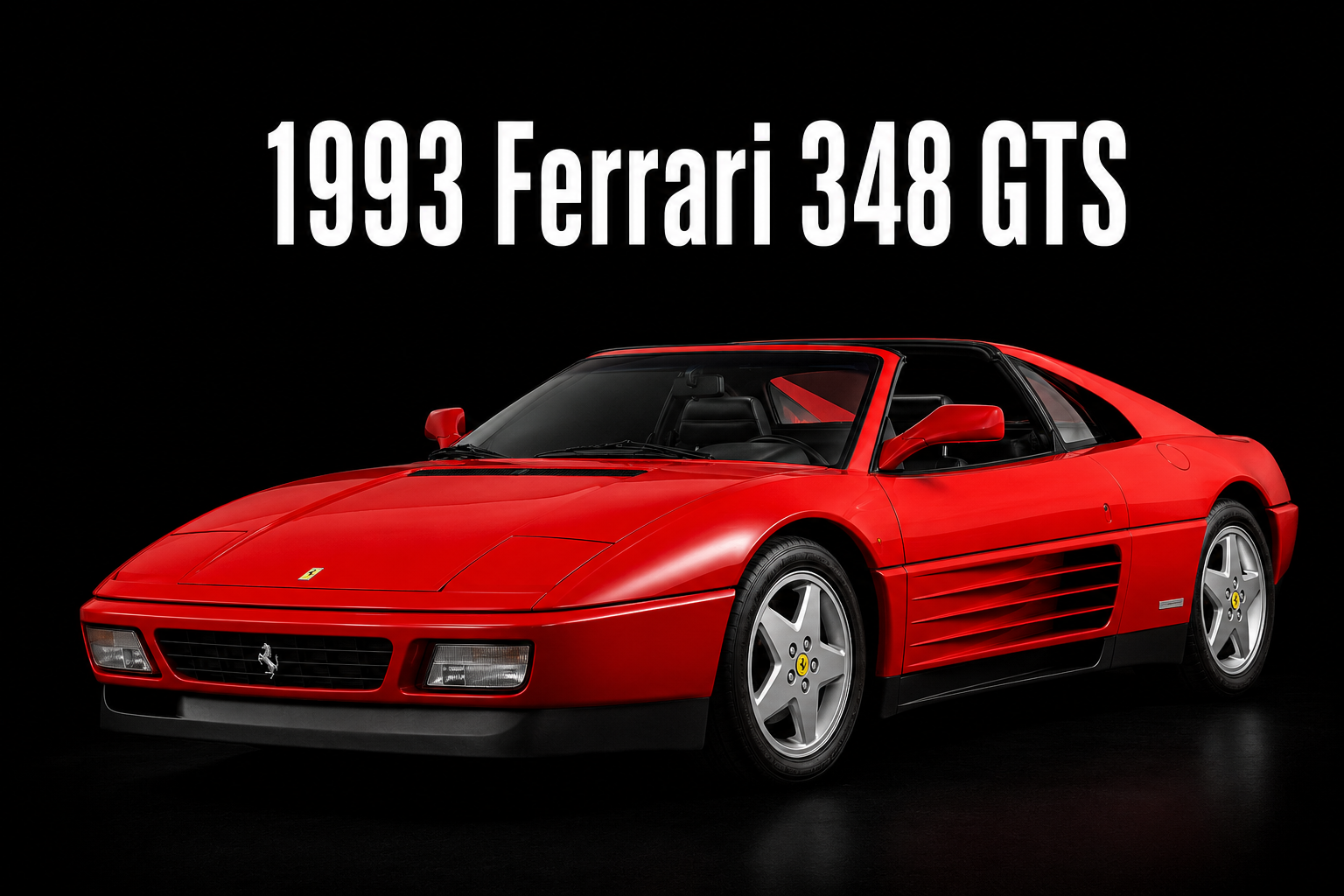 1993 Ferrari 348 GTS Red Sports Car Wall Art