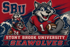 Stony Brook SeaWolves Football Mascot Wall Art