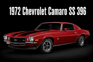 1972 Chevrolet Camaro SS 396 Red Muscle Car Wall Art