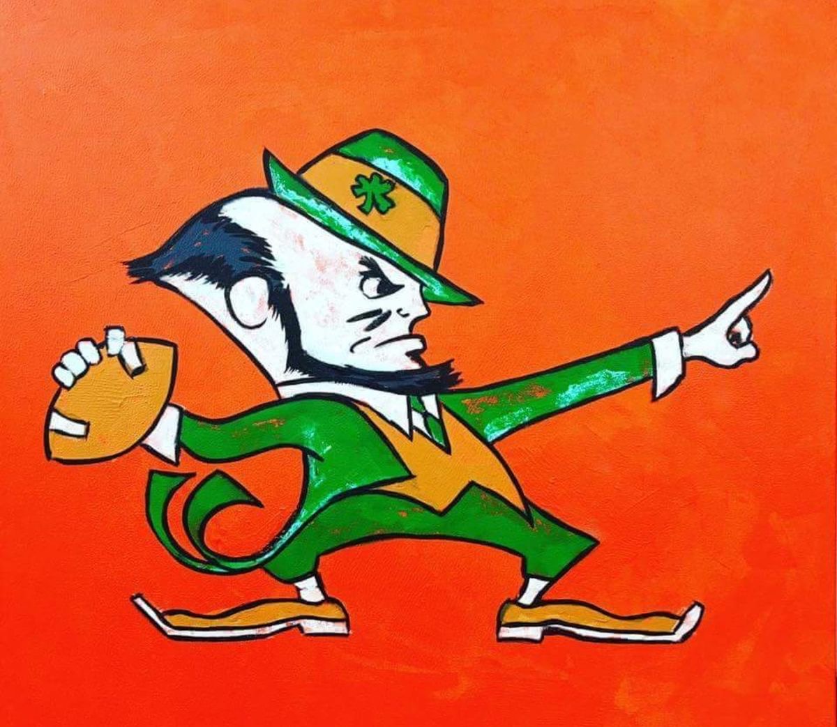 Irish Leprechaun Cartoon Illustration Wall Art