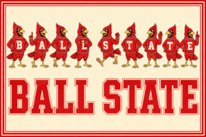 Ball State Cardinals Inspired Vintage-Style Wall Art Print