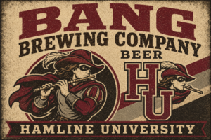 Bang Brewing Company Hamline University Vintage-Style Wall Art