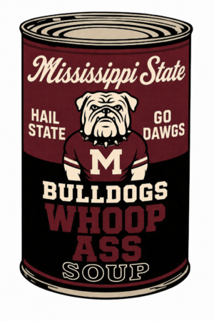 Mississippi State Bulldogs Whoop Ass Soup Can Wall Art