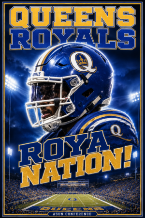 Queens Royals Football “Royals Rotation” Wall Art