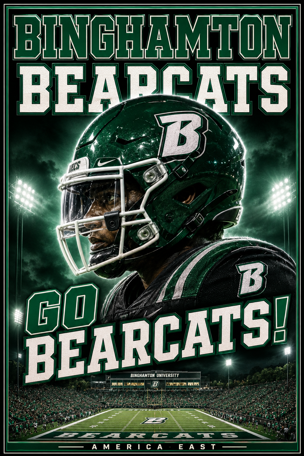 Binghamton Bearcats Football Go Bearcats Wall Art