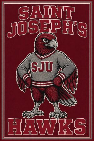 Saint Joseph's Hawks SJU Illustrated Wall Art
