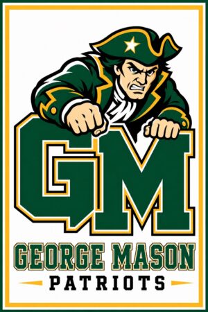 George Mason Patriots Colonial Mascot Wall Art
