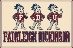 Fairleigh Dickinson FDU Knight Trio Retro Wall Art