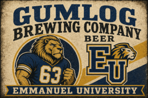 Gumlog Brewing Company Emmanuel University Lion Wall Art